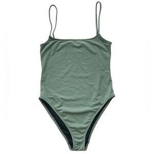 Nu Swim Straight One Piece Swimsuit Green Women’s Size Medium